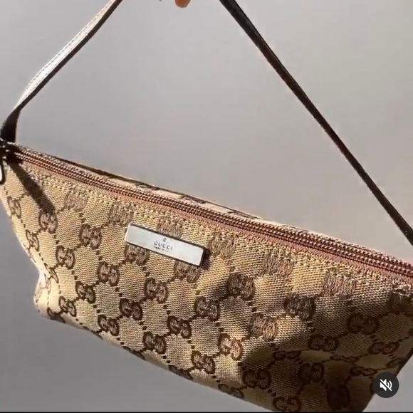 Authentic Vintage Gucci Pochette (Brown) - Picture 2 of 4